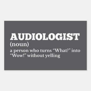 Adesivo Retangular Audiologista Definista Humor