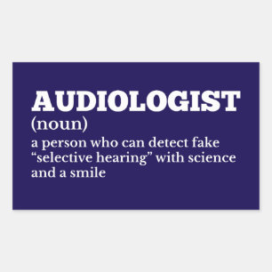 Adesivo Retangular Audiology Definition Humor Sticker
