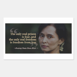 Adesivo Retangular Aung San Suu Kyi Sticker