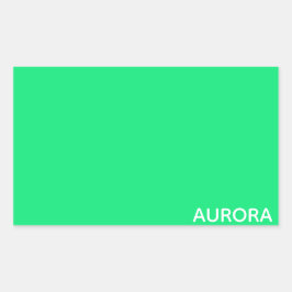 Adesivo Retangular Aurora green color name