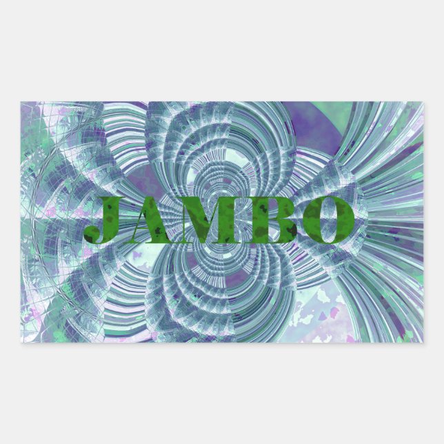 Adesivo Retangular Aurora Matata Art Impressão (Frente)