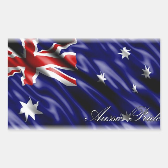 Adesivo Retangular Aussie Pride Sticker (Frente)