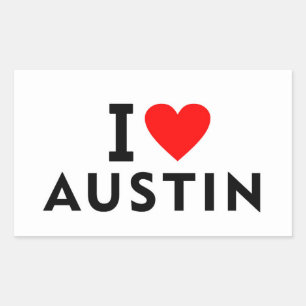 Adesivo Retangular Austin Estados Unidos América EUA cidade do coraçã