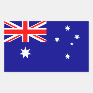 Adesivo Retangular Austrália/bandeira australiana