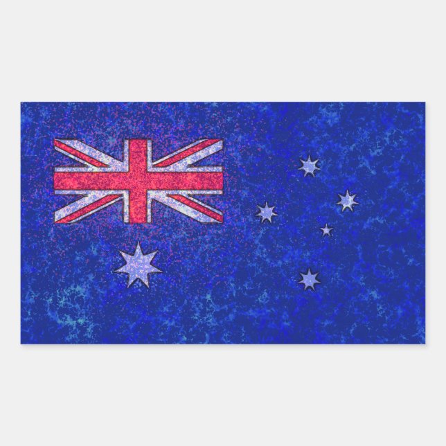 Adesivo Retangular AUSTRÁLIA FLAG Sticker (Frente)