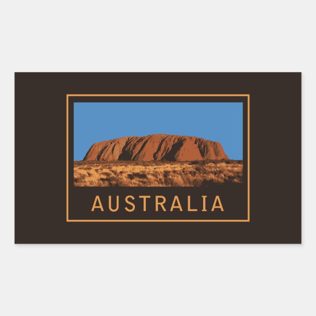 Adesivo Retangular Austrália Uluru (Frente)