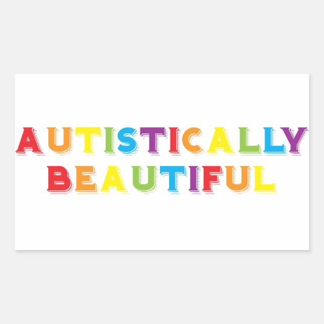 Adesivo Retangular Autisticamente Bonita (Frente)
