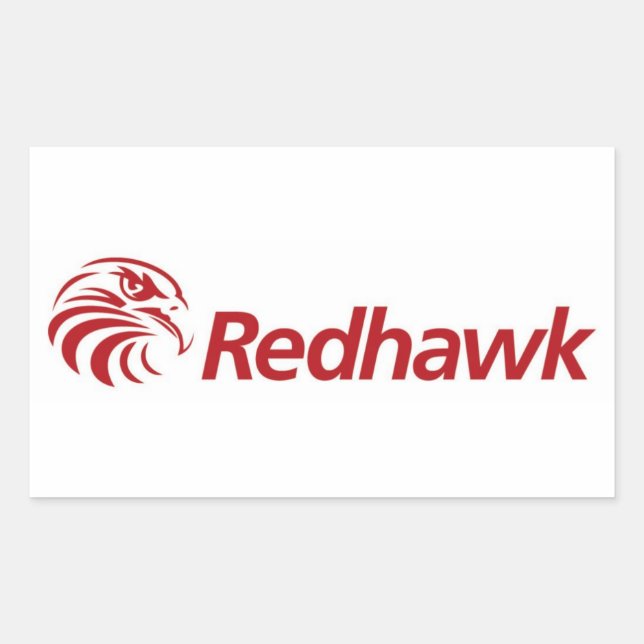Adesivo Retangular Autoadesivo de suporte para a Juventude Redhawk (Frente)