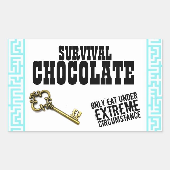 Adesivo Retangular Autocolante da Sala de Fuga (Frente)