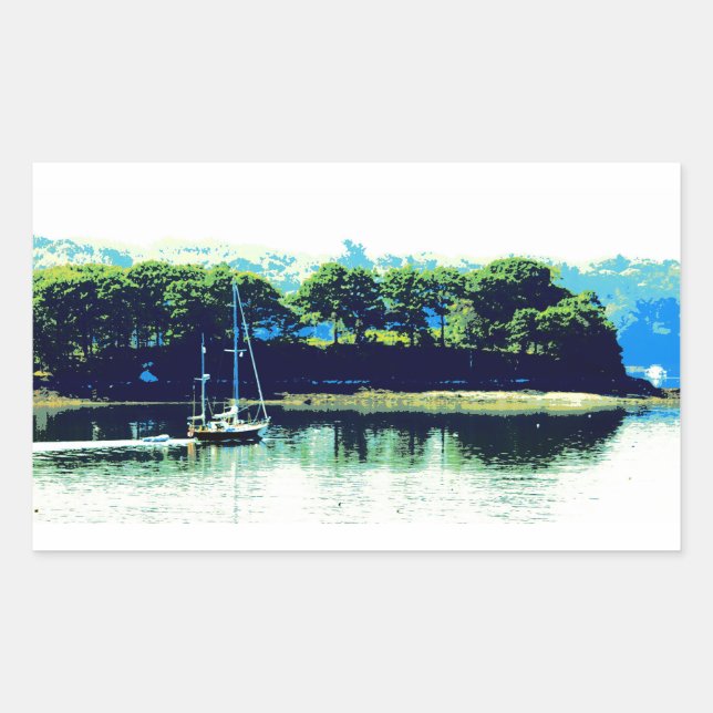 Adesivo Retangular autocolante de embarcação de cruzeiro (Frente)