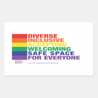 Adesivo Retangular Autocolante de espaço seguro