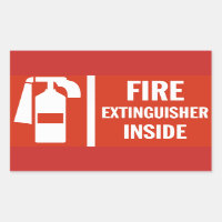 Autocolante de extinção de incêndios