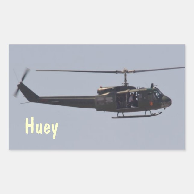 Adesivo Retangular Autocolante de helicóptero Huey (Frente)