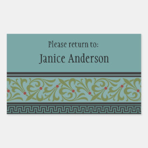 Adesivo Retangular Autocolante de ID personalizado