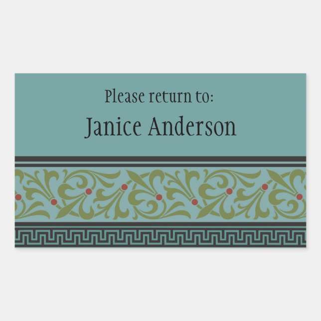 Adesivo Retangular Autocolante de ID personalizado (Frente)