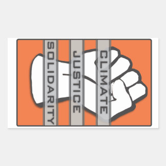 Adesivo Retangular Autocolante de Solidariedade da Justiça Climática