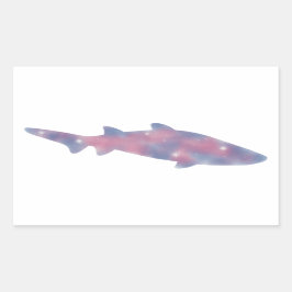 Adesivo Retangular Autocolante de Starscape de Tubarão Claro