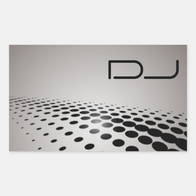 Adesivo Retangular Autocolante DJ (Frente)