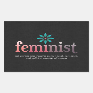 Adesivo Retangular Autocolante Feminista
