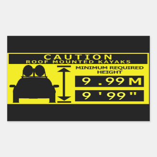 Adesivo Retangular Autocolante Kayak Height