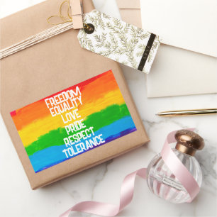 Adesivo Retangular Autocolante LGBT do Sinalizador do Arco-Íris - LGB