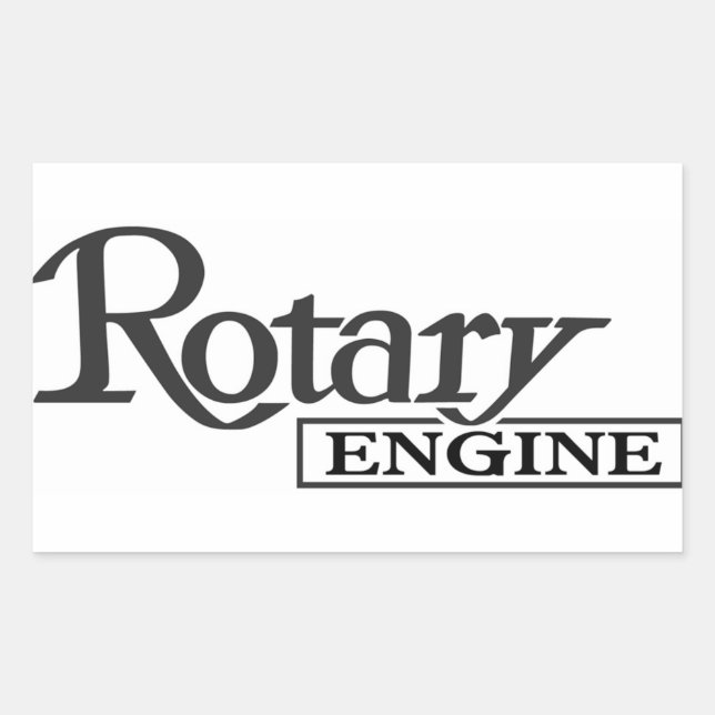 Adesivo Retangular Autocolante Mazda Rotary Engine (Frente)