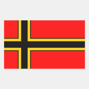 Adesivo Retangular Autocolante MER de nó bandeira