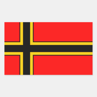 Adesivo Retangular Autocolante MER de nó bandeira