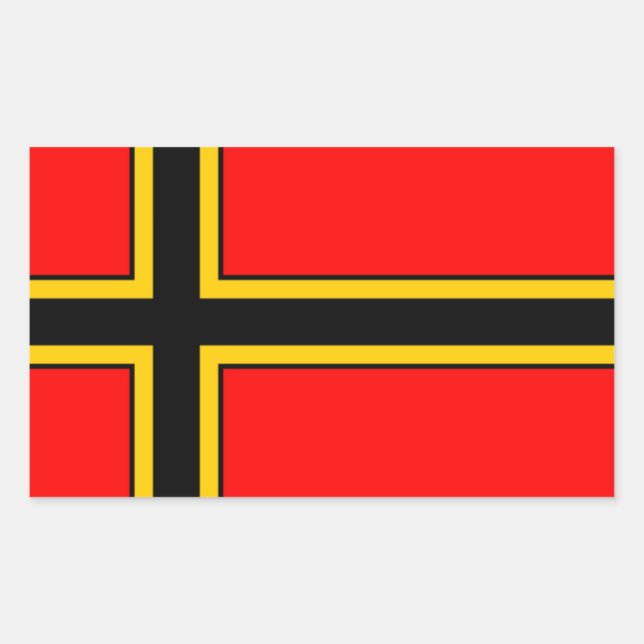 Adesivo Retangular Autocolante MER de nó bandeira (Frente)