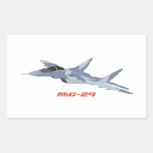 Adesivo Retangular Autocolante MiG-29