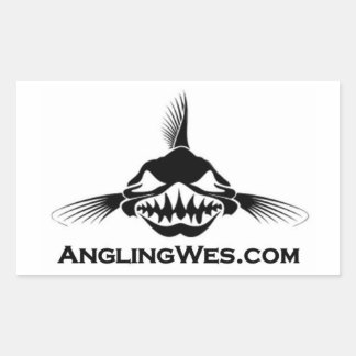 Adesivo Retangular Autocolantes AnglingWes.com