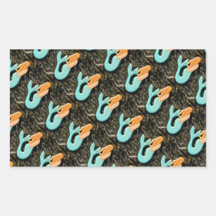 Adesivo Retangular autocolantes azuis