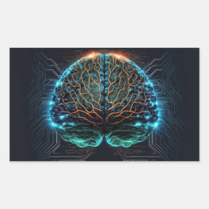 Adesivo Retangular Autocolantes cibernéticos