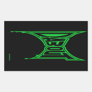 Adesivo Retangular Autocolantes "Dab Out", Brilhantes