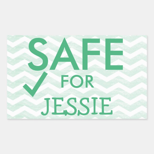 Adesivo Retangular Autocolantes de Comida seguros para dietas especia (Frente)