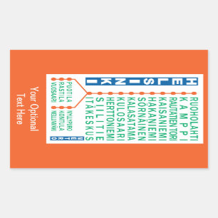 Adesivo Retangular Autocolantes de Helsínquia