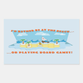 Adesivo Retangular Autocolantes de jogos e Conselhos