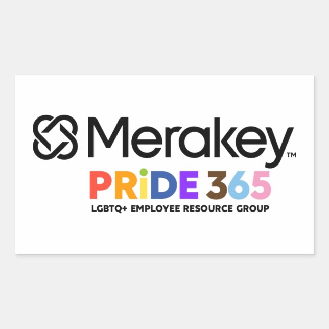 Adesivo Retangular Autocolantes de Merakey PRIDE (Frente)