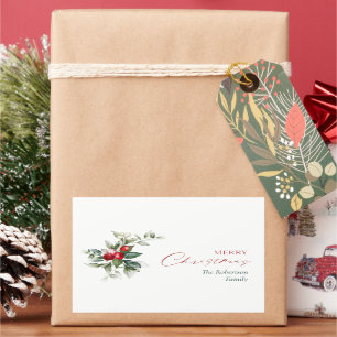 Adesivo Retangular Autocolantes de presente de Natal personalizados