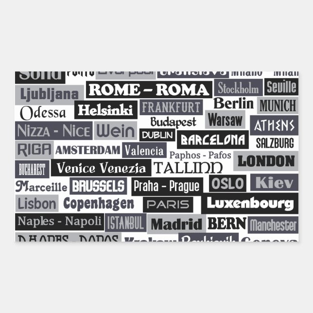 Adesivo Retangular Autocolantes europeus (Frente)