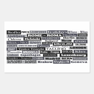 Adesivo Retangular Autocolantes europeus