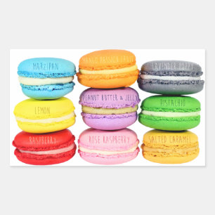 Adesivo Retangular Autocolantes Macarons