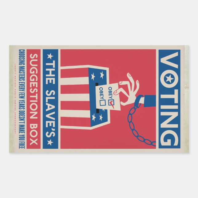 Adesivo Retangular Autocolantes para votação (Frente)