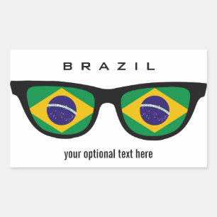 Adesivo Retangular autocolantes personalizados do Brasil Shades