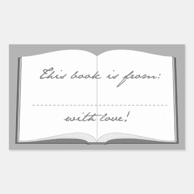 Adesivo Retangular Autocolantes personalizados (Este Livro É De) (Frente)