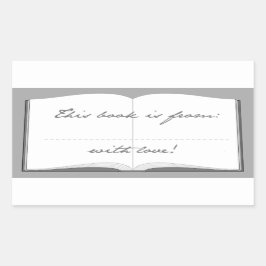 Adesivo Retangular Autocolantes personalizados (Este Livro É De)