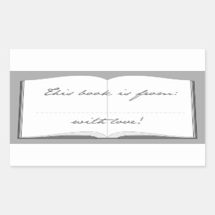 Adesivo Retangular Autocolantes personalizados (Este Livro É De)