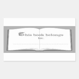 Adesivo Retangular Autocolantes personalizados (Este Livro Pertence A