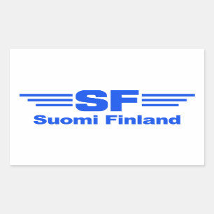 Adesivo Retangular Autocolantes suomi finlandeses, personalizáveis