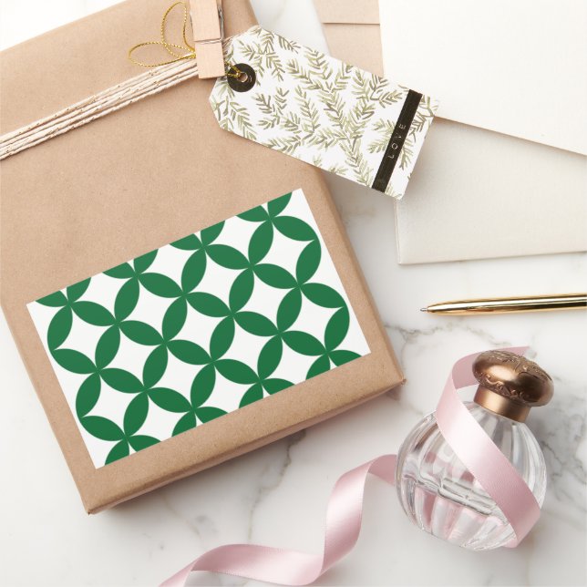 Adesivo Retangular Autocolantes Verdes (Presentear)